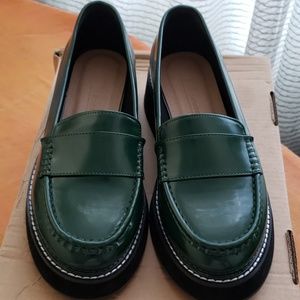Platform loafer shoes